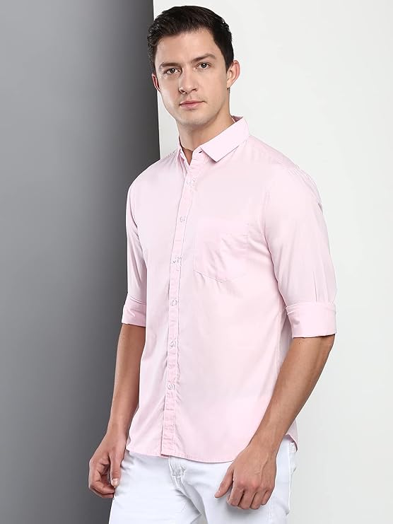 Men's Solid Slim Fit Casual Shirt, Full Sleeve Shirt for Casual Wear