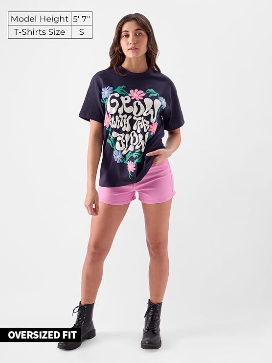Grow with The Flow Women Oversized T-Shirts
