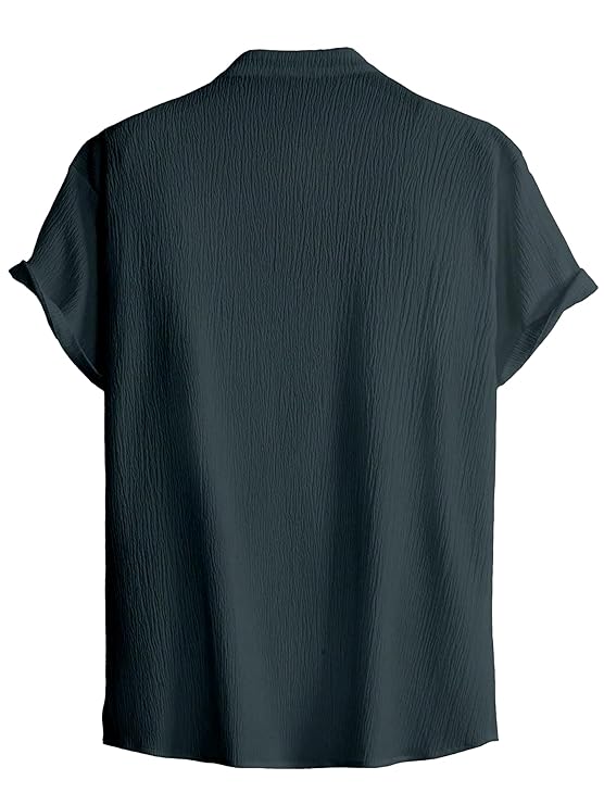 Shirt for Men | Casual | Plain | Cap Sleeve | Summer - Regular Fit | Old Money