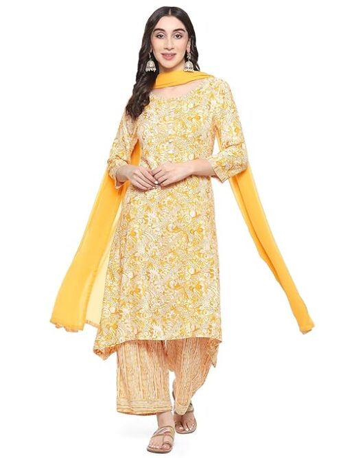 Women Rayon Straight Suit Set